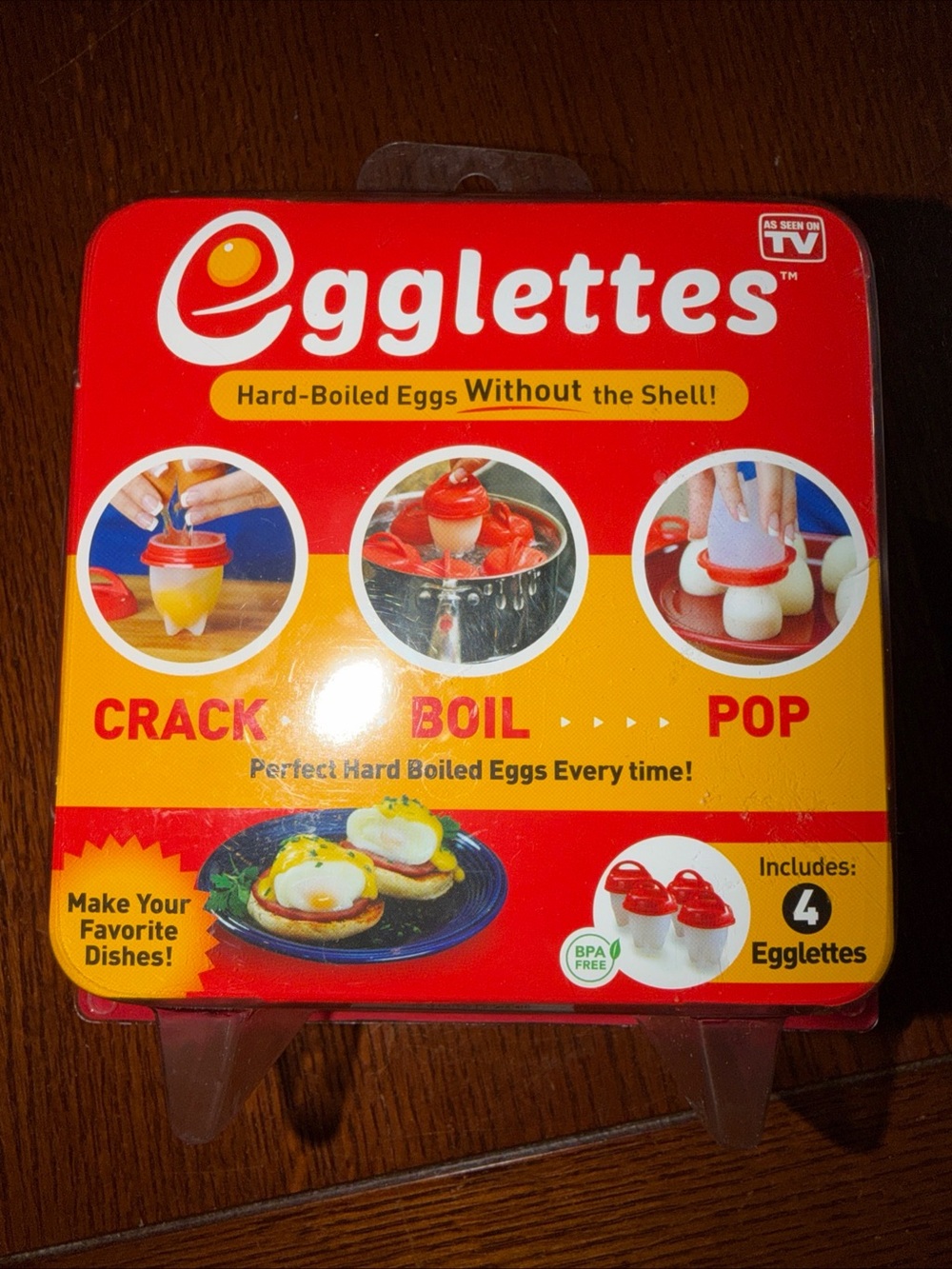 Egglettes Hard-Boiled Egg Cooker - Red & White New Set